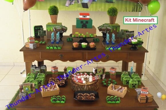 Arquivo Silhouette Kit Festa Infantil Minecraft