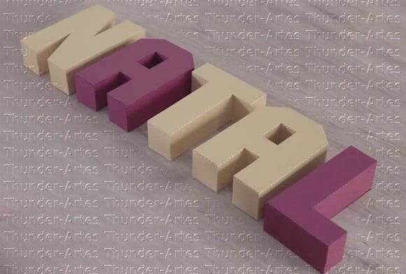 Arquivo Silhouette Letras 3d Natal