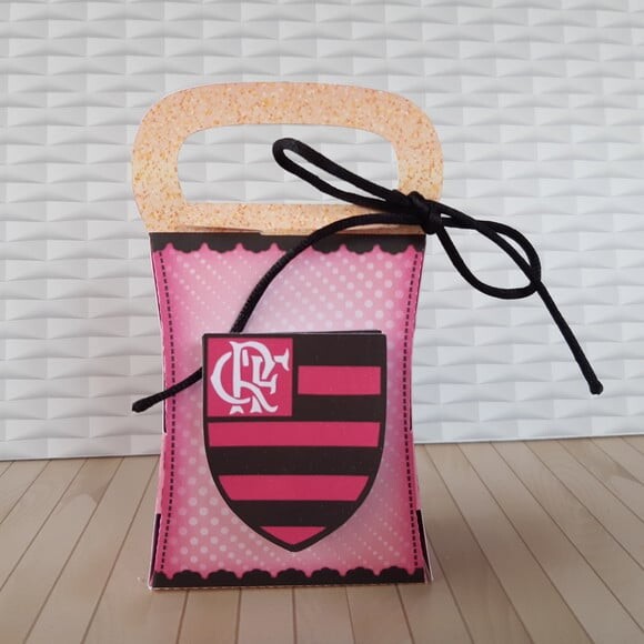 Arquivo Silhouette Maletinha Futebol Rosa Flamengo