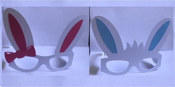 Arquivo Silhouette Mascara Infantil Oculos Coelho Pascoa