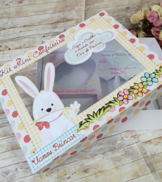 Arquivo Silhouette Mini Confeiteiro Coelho Páscoa