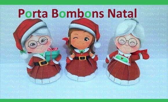 Arquivo Silhouette Porta Bombons Natal