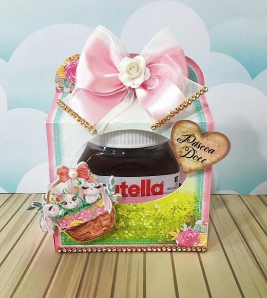 Arquivo Silhouette Porta Nutella 140g Páscoa
