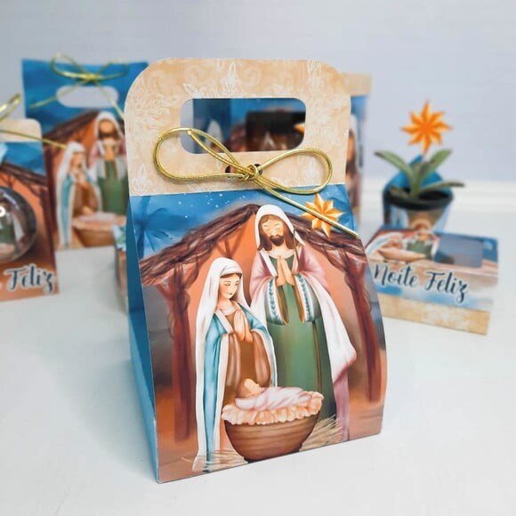 Arquivo Silhouette Sacolinha Panetone 80g Natal