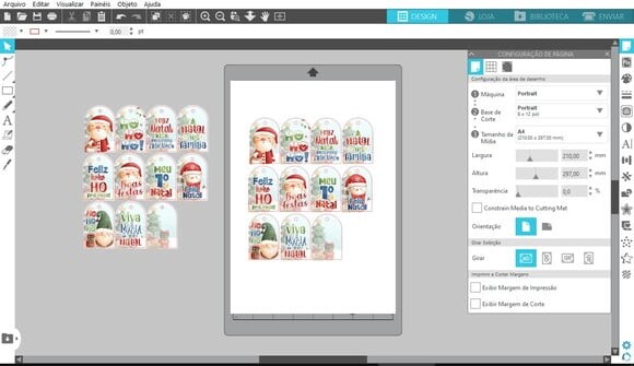 Arquivo Silhouette Tags para Natal