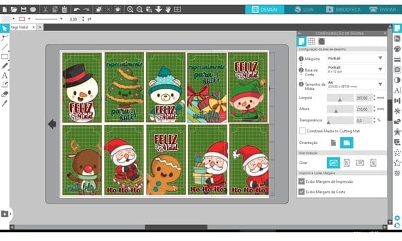 Arquivo Silhouette Tags para Natal