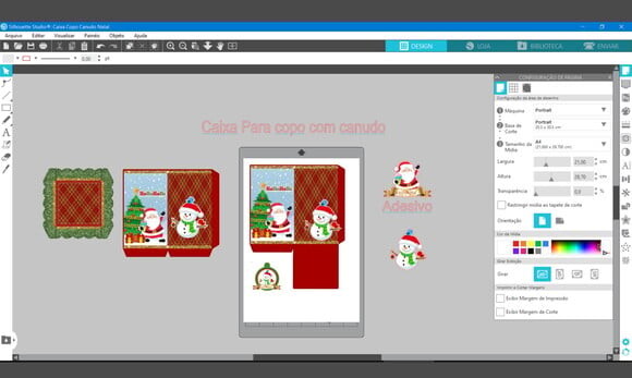 Arquivo Studio Caixa Copo Canudo Natal Tradicional