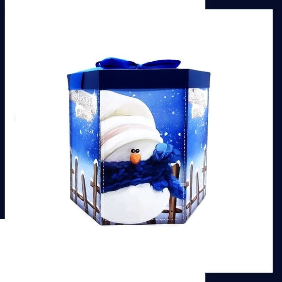 Arquivo Studio Caixa de Panetone 500gr Natal Azul