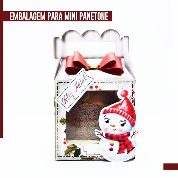 Arquivo Studio Caixa Mini Panetone 80g Natal