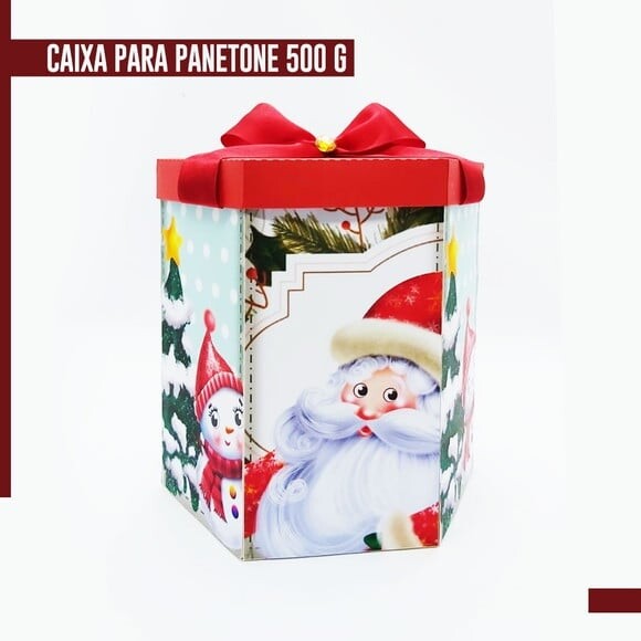 Arquivo Studio Caixa Panetone 500 Gramas Natal