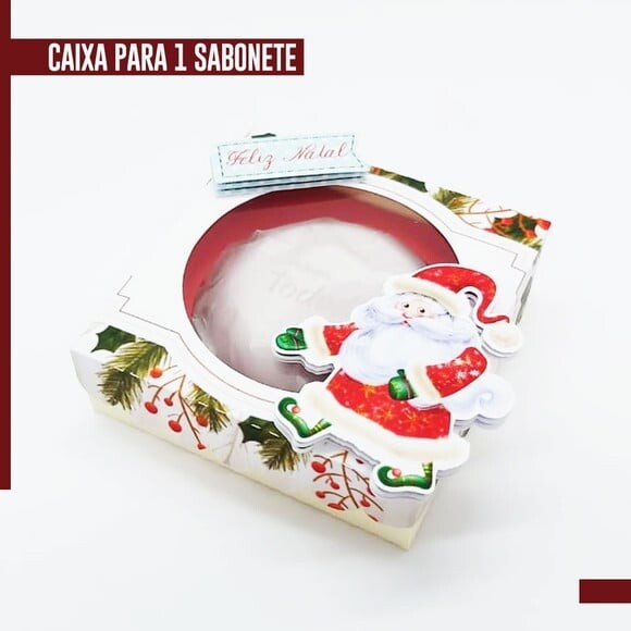 Arquivo Studio Caixa para 1 Sabonete Natal