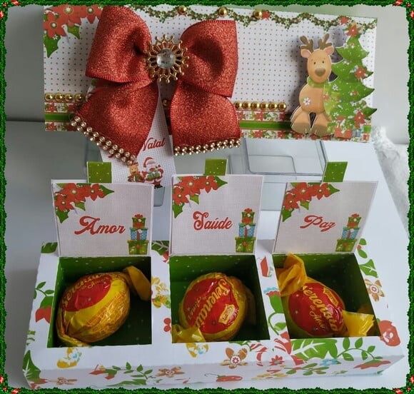 Arquivo Studio Caixa para 3 Bombons Natal