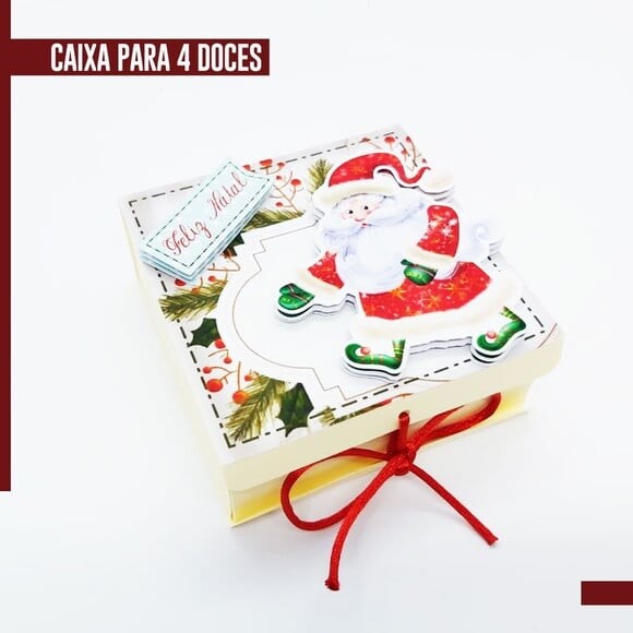 Arquivo Studio Caixa para 4 Doces Natal