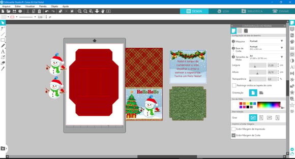 Arquivo Studio Caixa para Kit Kat Natal Tradicional