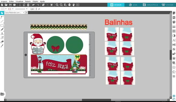 Arquivo Studio Caixa Redonda para Balinhas Natal
