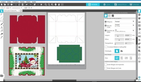 Arquivo Studio Caixa sem Cola 6 Doces Natal