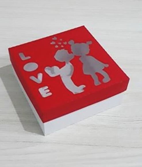 Caixinha Presenrtes Dia dos Namoraados 10x10cm
