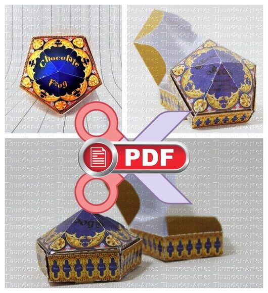 Caixa Chocolate Frog (sapo) Harry Potter - Arquivo pdf