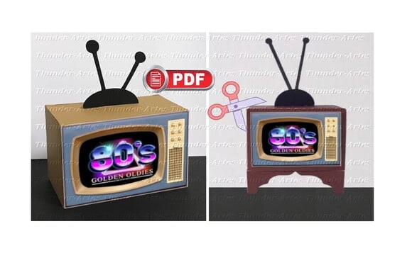 Caixinha Tv Retrô Anos 80 - Arquivo de Corte pdf