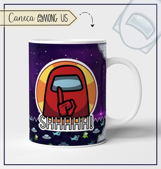Estampa para Canecas Among Us pdf Png