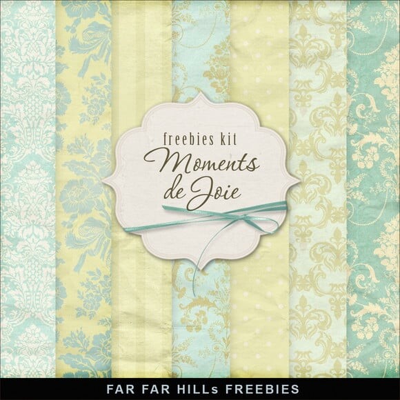 Kit Papel Digital Floral Envelhecido Verde Pastel