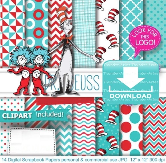 Kit Papel Digital Scrapbook Gatos Animados