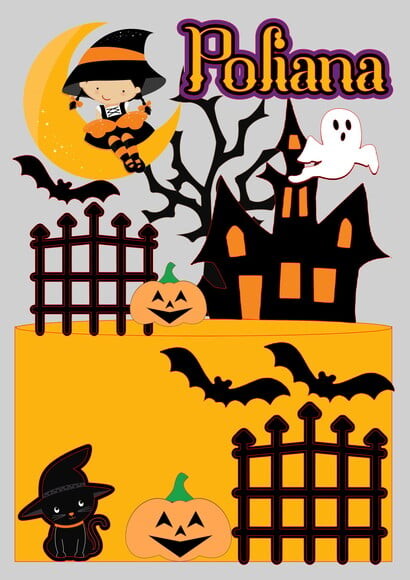 Topo de Bolo Camadas Halloween 2 Arquivos Studio
