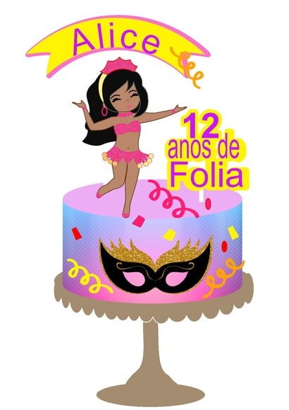Topo de Bolo Carnaval Carioca