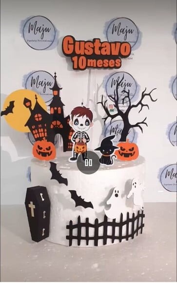 Topo de Bolo Halloween (não Camadas) 2 Arquivos