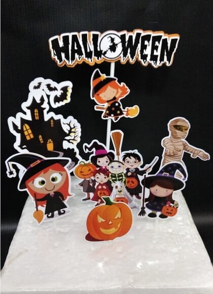Topo de Bolo Halloween (não Camadas) 2 Arquivos