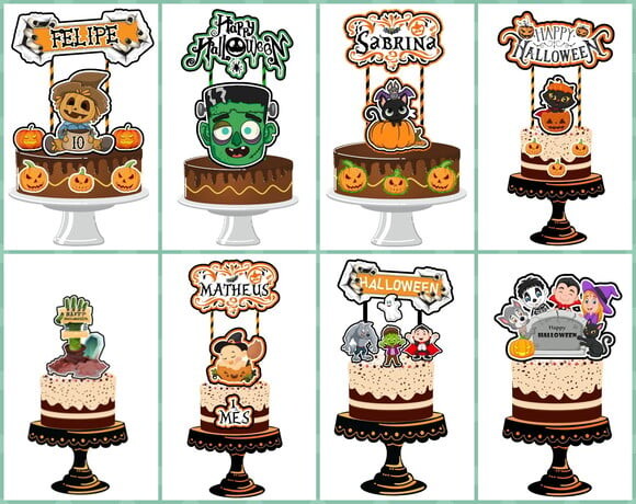 Topos Cake Simples e Fácil Halloween 16 Arquivos Studio
