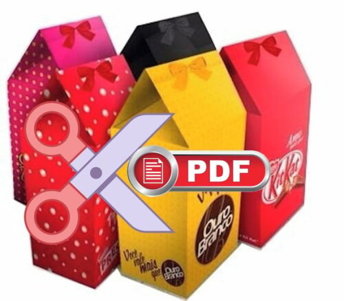 Arquivo (pdf) Kit Caixas Bombom Dia dos Namorados