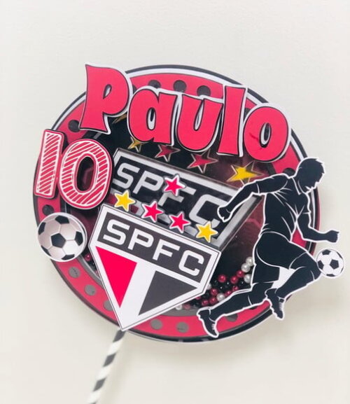 Arquivo Corte Topo Bolo Shaker Docinhos São Paulo Futebol