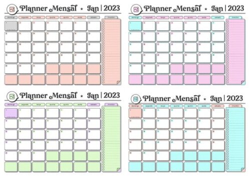 Arquivo de Corte - Miolo Desk Planner Datado 2023