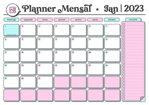Arquivo de Corte - Miolo Desk Planner Datado 2023