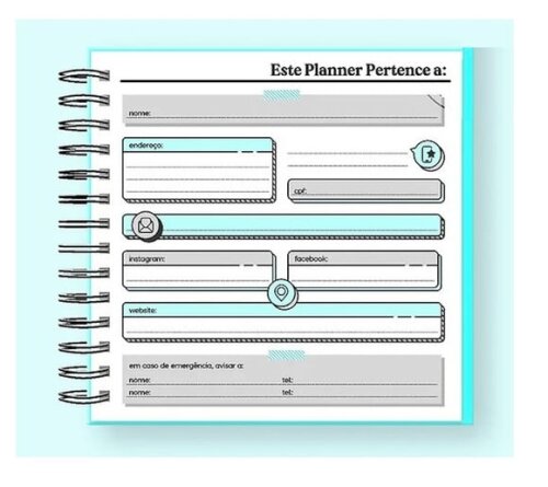 Arquivo de Corte - Miolo Planner Datado 2023 18x18