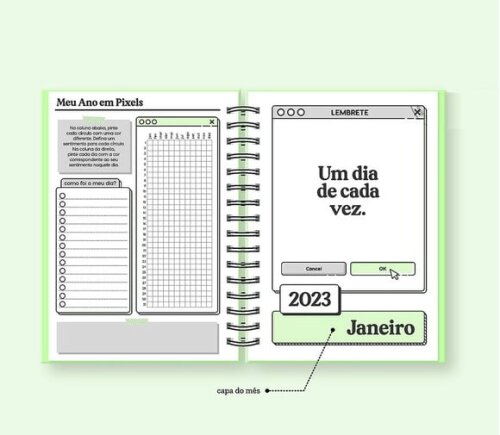 Arquivo de Corte - Miolo Planner Datado 2023 - A5