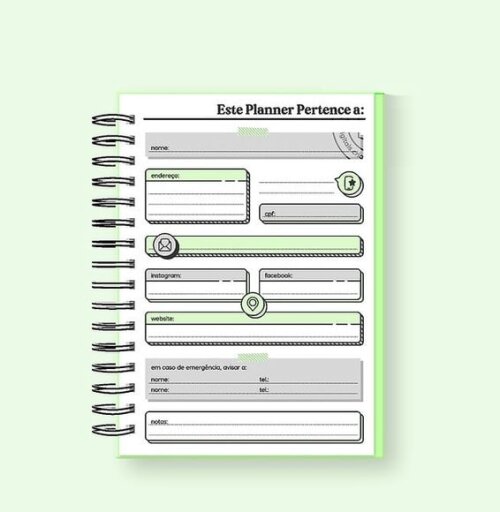 Arquivo de Corte - Miolo Planner Datado 2023 - A5