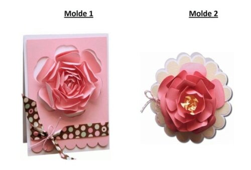 Arquivo de Corte 02 Moldes Cartões Convite Flor