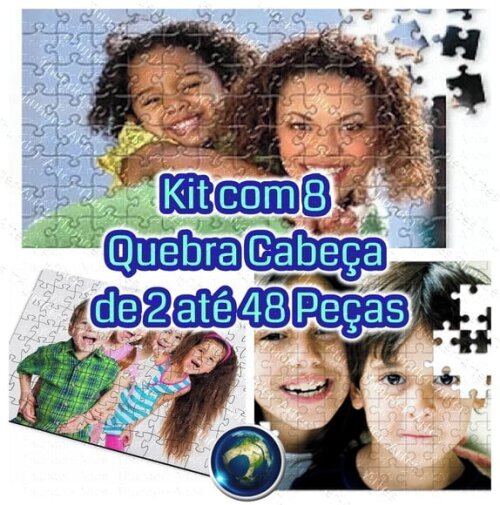 Arquivo de Corte 08 Quebra Cabeça 48 Peças Dia das Crianças