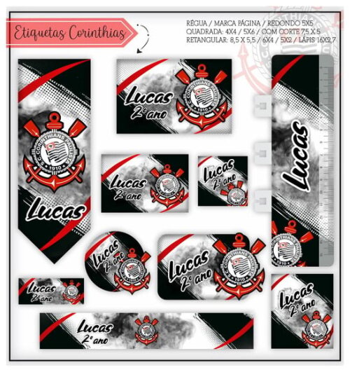 Arquivo de Corte Agenda Escolar Futebol Corinthians