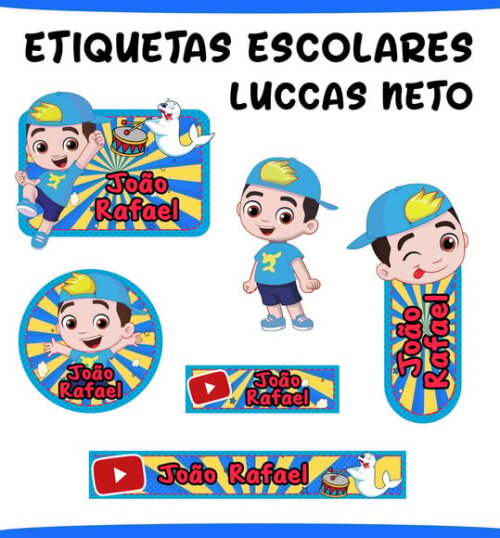 Arquivo de Corte Agenda Escolar Luccas Neto Menino