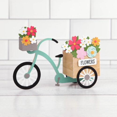 Arquivo de Corte Bicicleta Flores