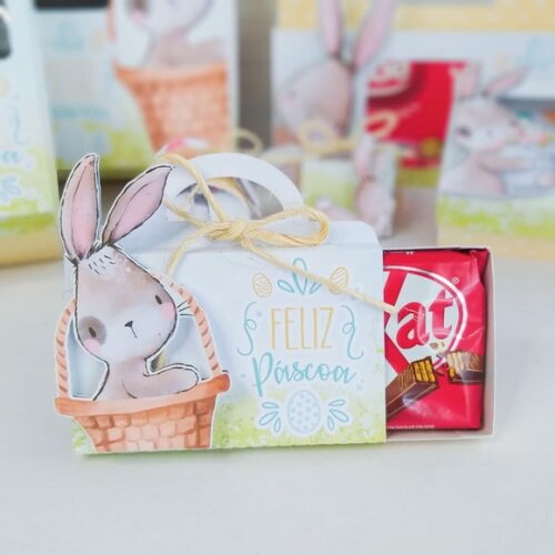 Arquivo de Corte Bolsinha Kitkat Páscoa Coelhos