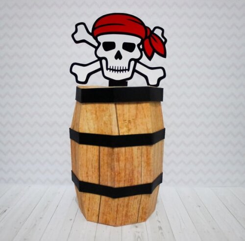 Arquivo de Corte Caixa Barril Pirata
