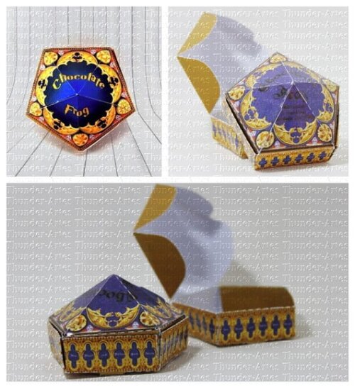 Arquivo de Corte Caixa Chocolate Frog Harry Potter
