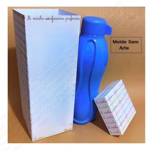 Arquivo de Corte Caixa Garrafa Eco Tupper 500ml