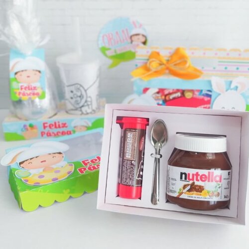 Arquivo de Corte Caixa mm e Nutella Páscoa Infantil