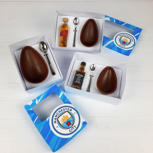 Arquivo de Corte Caixa Ovo Colher Manchester City Páscoa