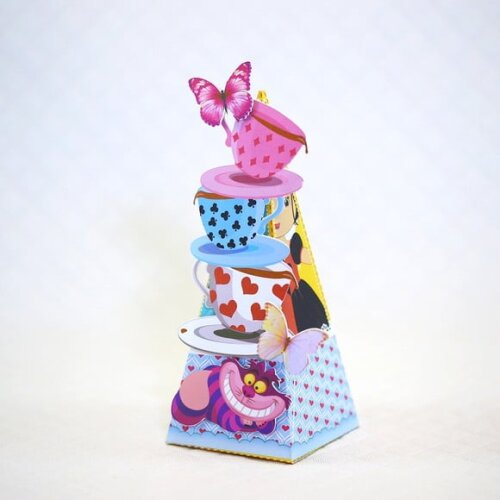 Arquivo de Corte Caixa Piramide Alice Cute